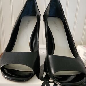 Nine West Classic Black Peep Toe Heels